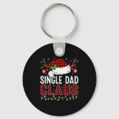Christmas Lights Single Dad Claus Family Matching Sleutelhanger (Voorkant)
