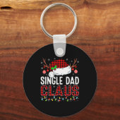 Christmas Lights Single Dad Claus Family Matching  Sleutelhanger (Voorkant)