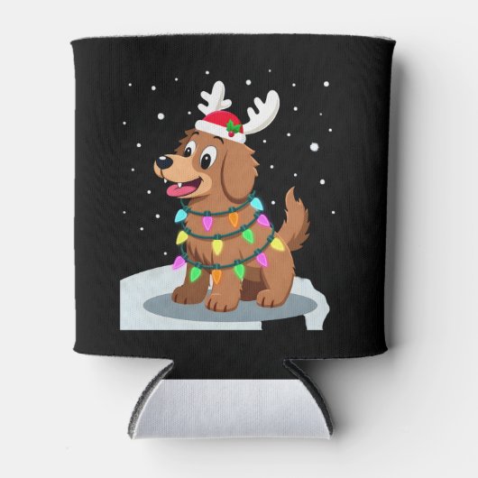 Christmas Lights Soft Coated Wheaten Terrier Dog T Blikjeskoeler (Voorkant)