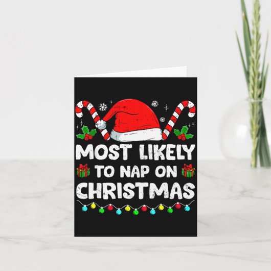Christmas Likely Nap On Christmas Family Xmas Paja Kaart (Voorkant)