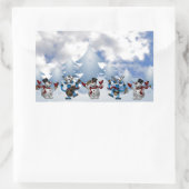 Christmas Line Dance Rechthoekige Sticker (Tas)