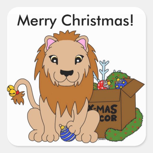 Christmas Lion Stickers (Voorkant)