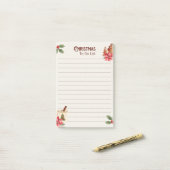 Christmas List Post-it® Notes (Op bureau)