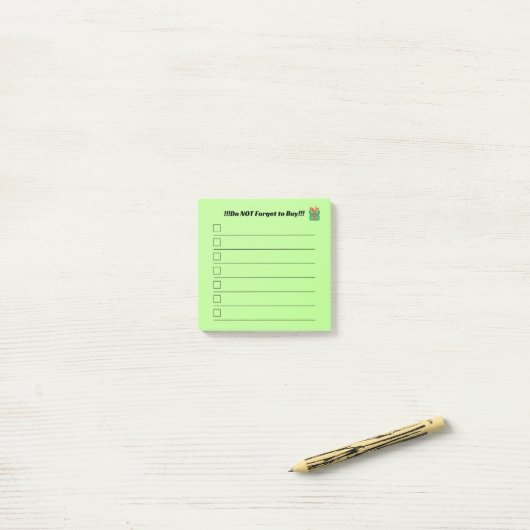 Christmas List Post It Notes  (Op bureau)