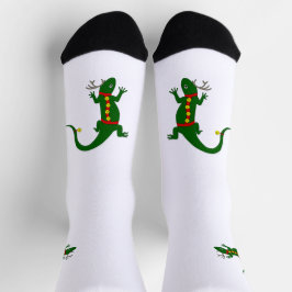 Christmas Lizard Crew Socks Sokken