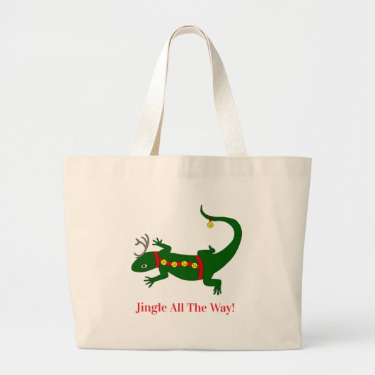 Christmas Lizard Tote Bag (Voorkant)
