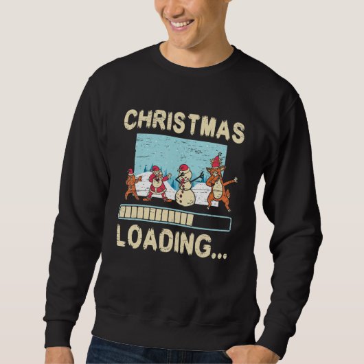 Christmas Loading Santa Claus Reindeer Holidays Trui (Voorkant)