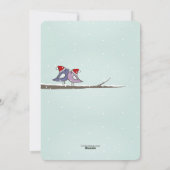 Christmas Lobirds Carte de vacances/Nouvelle adres (Dos)