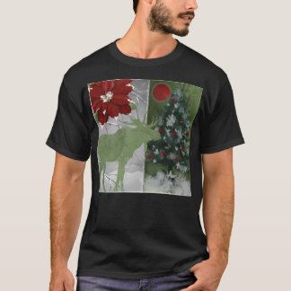 Christmas Lodge Moose T-shirt