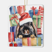 Christmas Lop Bunny Rabbit Keramisch Ornament (Links)