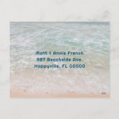 Christmas Love Beach Wreath Sea Green Carte postal (Dos)