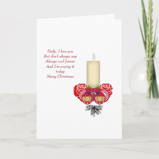 Christmas Love, Bougie, Carte de voeux Rose