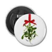 **CHRISTMAS LOVE EN MISTLETOE** BUTTON FLESOPENER (Voorkant)