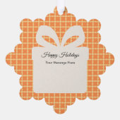 Christmas Love Modern Typography Personalized  Ornament Kaart (Achterkant)