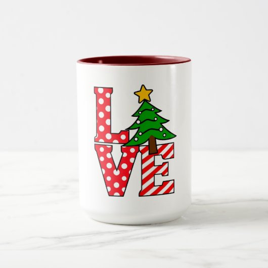Christmas Love Mug Warm Heart, Hot Cocoa Mok (Midden)