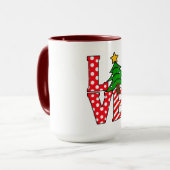 Christmas Love Mug Warm Heart, Hot Cocoa Mok (Voorkant links)