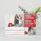 Christmas Love Peace Joy Kisses Carte photo de vac (Debout devant)