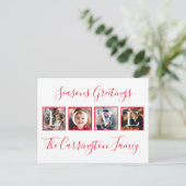 Christmas Love Photo Holiday Carte postale de Noël (Debout devant)