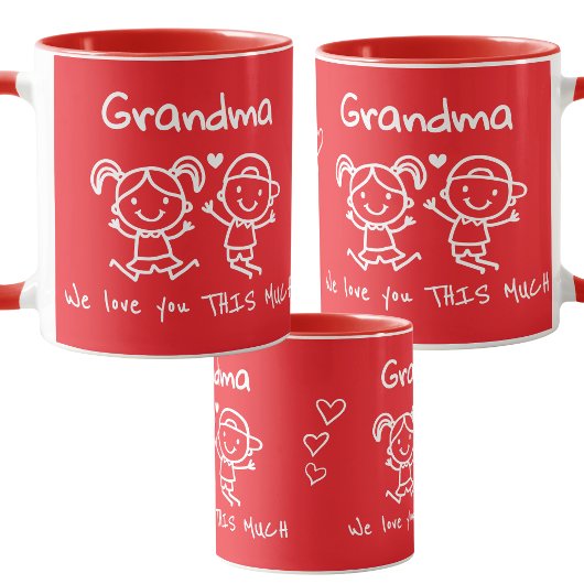 Christmas Love You Grandma Fun Graphic Gift Mok