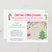 Christmas Lunch Cookie Exchange Invitation (Devant / Derrière)