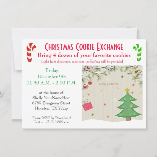 Christmas Lunch Cookie Exchange Invitation (Devant)