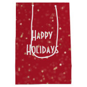 Christmas Macaw Parrot With Martini Cocktail Medium Cadeauzakje (Achterkant)