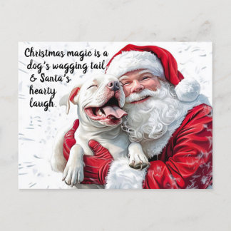 Christmas Magic is een hond kwispelende staart en Feestdagenkaart
