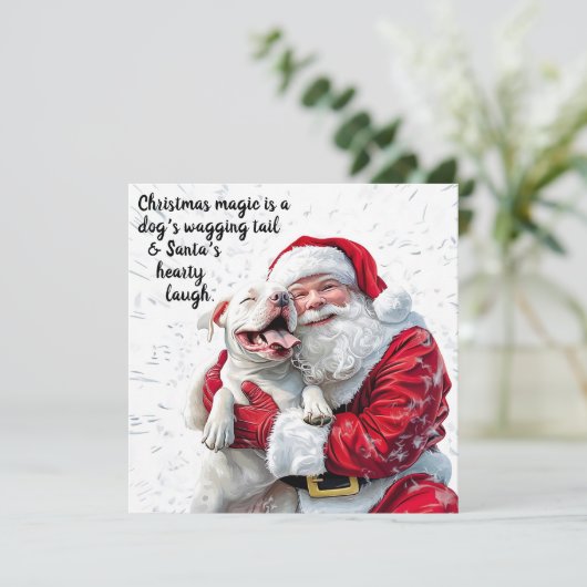 Christmas Magic is een hond kwispelende staart en Kaart (Staand voorkant)