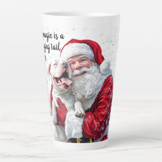 Christmas Magic is een hond kwispelende staart en  Latte Mok (Voorkant)
