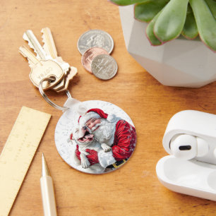 Christmas Magic is een hond kwispelende staart en  Sleutelhanger