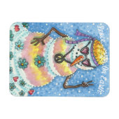 CHRISTMAS MAGNET super SNOWMAN "PAIX SUR TERRE" (Horizontal)