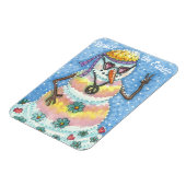 CHRISTMAS MAGNET super SNOWMAN "PAIX SUR TERRE" (Côté Gauche)