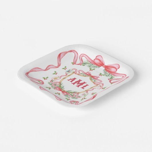 Christmas Mahjong | Monogram Papieren Bordje (Gebogen)