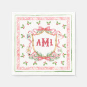 Christmas Mahjong | Monogram Servet (Voorkant)