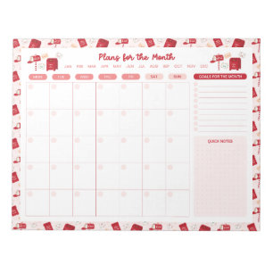 Christmas Mail Maandelijks te doen Lijst Planner N Notitieblok