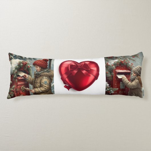 Christmas mailbox cozy winter bedding lichaamskussen (Voorkant)