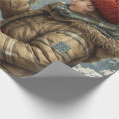 Christmas mailbox festive winter gift cadeaupapier (Hoek)