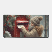 Christmas mailbox festive winter workspace bureaumat (Voorkant)