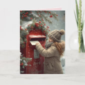 Christmas mailbox warm festive holiday message kaart (Voorkant)