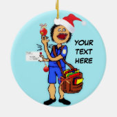 Christmas Mailman Keramisch Ornament (Achterkant)