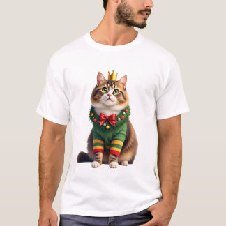 Christmas Maine Coon American Longhair (1) T-shirt