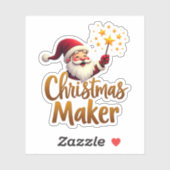 Christmas Maker Santa Sticker (Feuille)