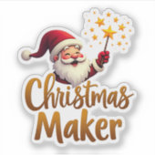 Christmas Maker Santa Sticker (Devant)