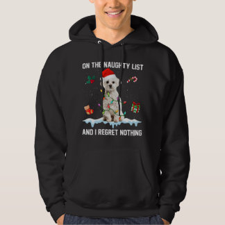 Christmas Maltese hond ondeugende lijst en ik betr Hoodie