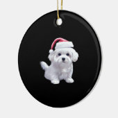 Christmas Maltese - Perfect For Animal Lovers Clas Keramisch Ornament (Links)