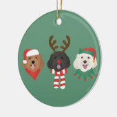 Christmas Maltipoo Honden Keramisch Ornament (Links)