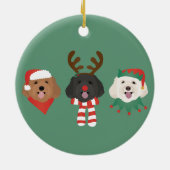 Christmas Maltipoo Honden Keramisch Ornament (Achterkant)