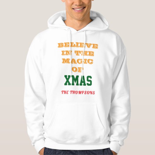 Christmas Mannen Basic Hooded Sweatshirt aanpassen (Voorkant)