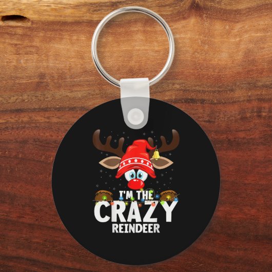 Christmas Matching I'm The Crazy Reindeer  Sleutelhanger (Voorkant)