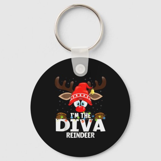 Christmas Matching I'm The Diva Reindeer Sleutelhanger (Voorkant)